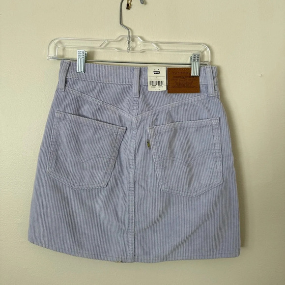 NWT Levi Purple Corduroy Buttonfront Skirt Size 26 - Picture 4 of 6